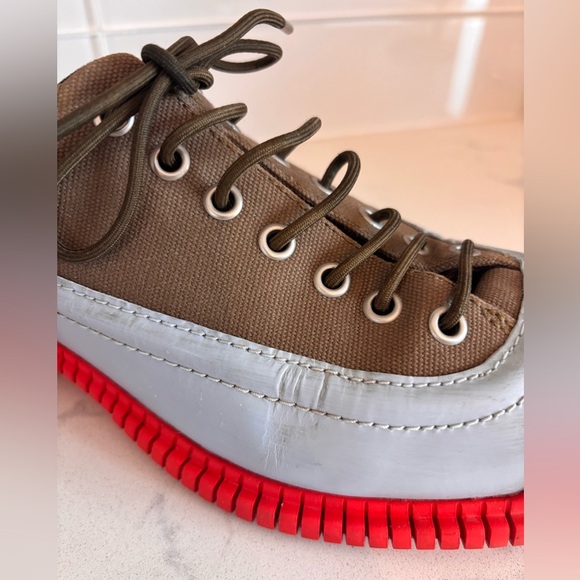 Camper Men's Sneakers in Brown and Light Blue with Red Soles Size 39 - Picture 8 of 10